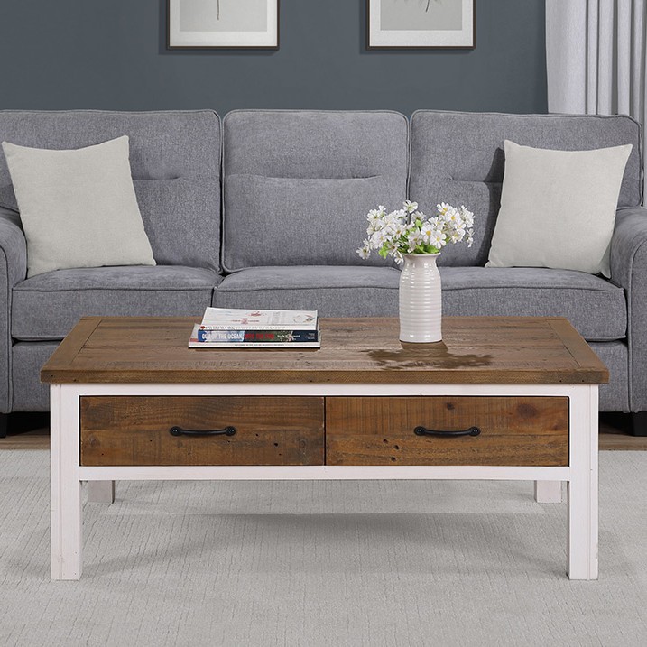 Splash of White - Coffee Table With Four Drawers