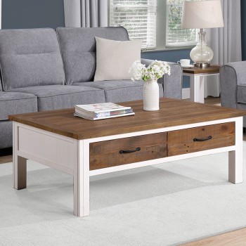 Splash of White - Coffee Table With Four Drawers