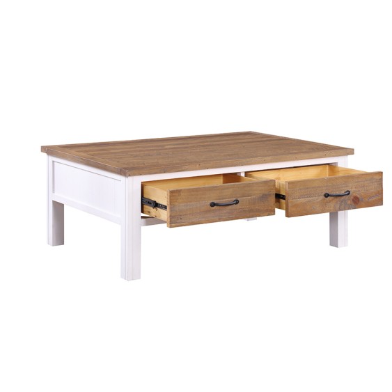 Splash of White - Coffee Table With Four Drawers