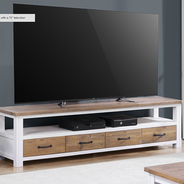 Splash of White - Super Sized Widescreen Television Cabinet