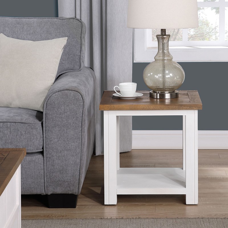 Splash of White - Lamp Table