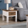 Splash of White - Lamp Table With drawer