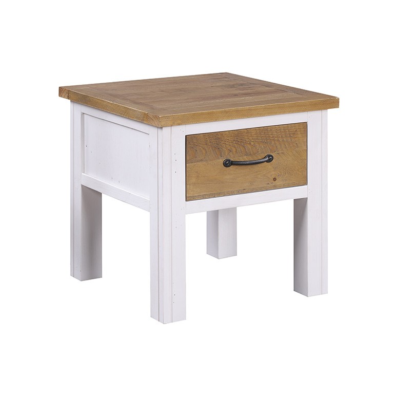 Splash of White - Lamp Table With drawer