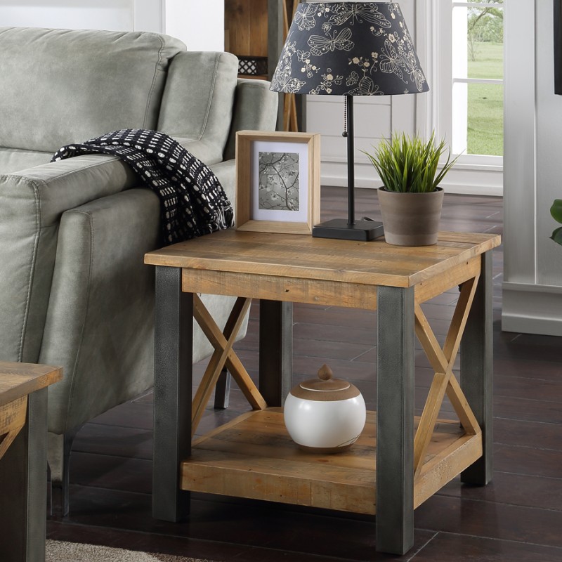 Urban Elegance - Reclaimed Lamp Table