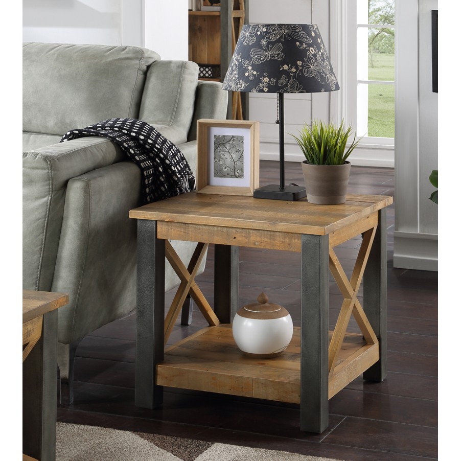 Urban Elegance - Reclaimed Lamp Table