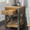 Urban Elegance - Reclaimed Lamp Table With Drawer