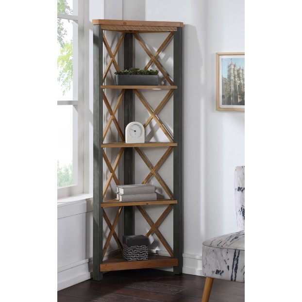 Urban Elegance - Reclaimed Large Corner Bookcase