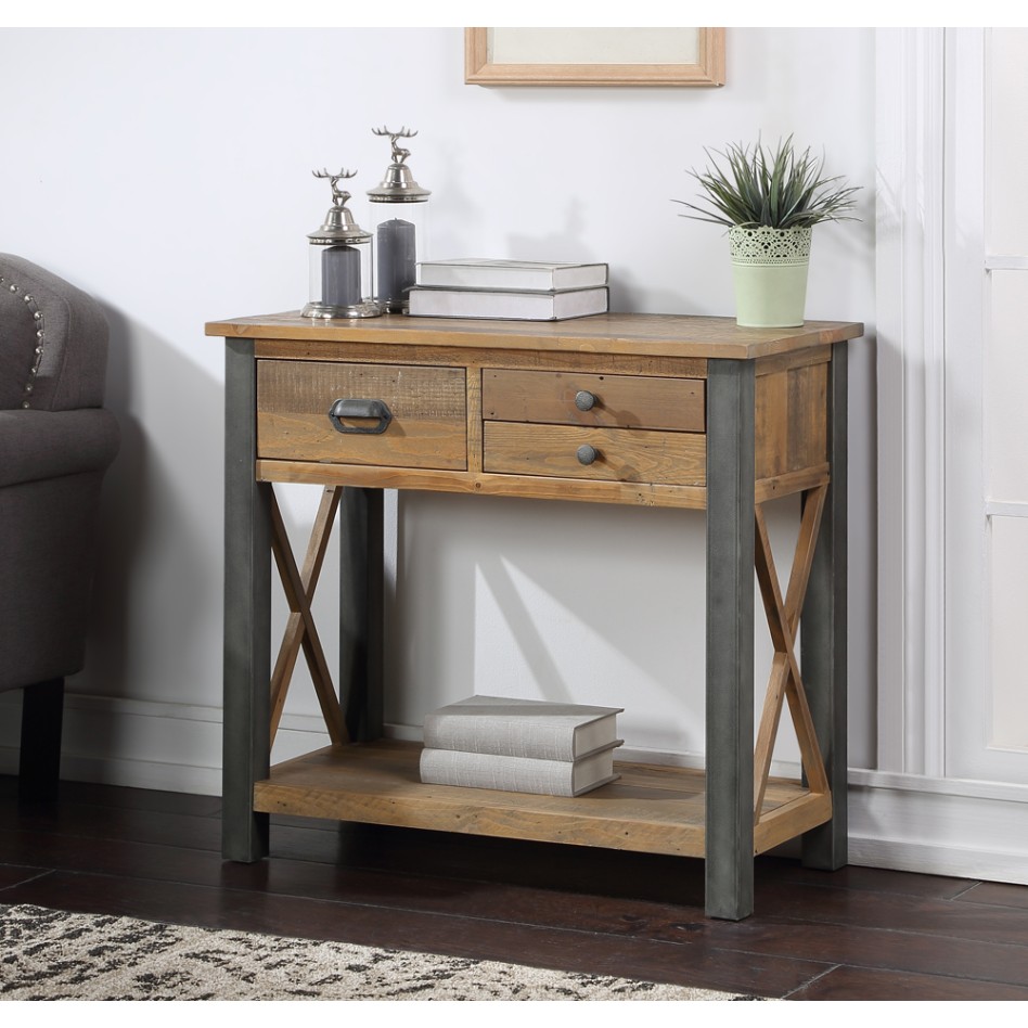 Urban Elegance - Reclaimed Small Console Table Urban Elegance - Reclaimed Small Console Table