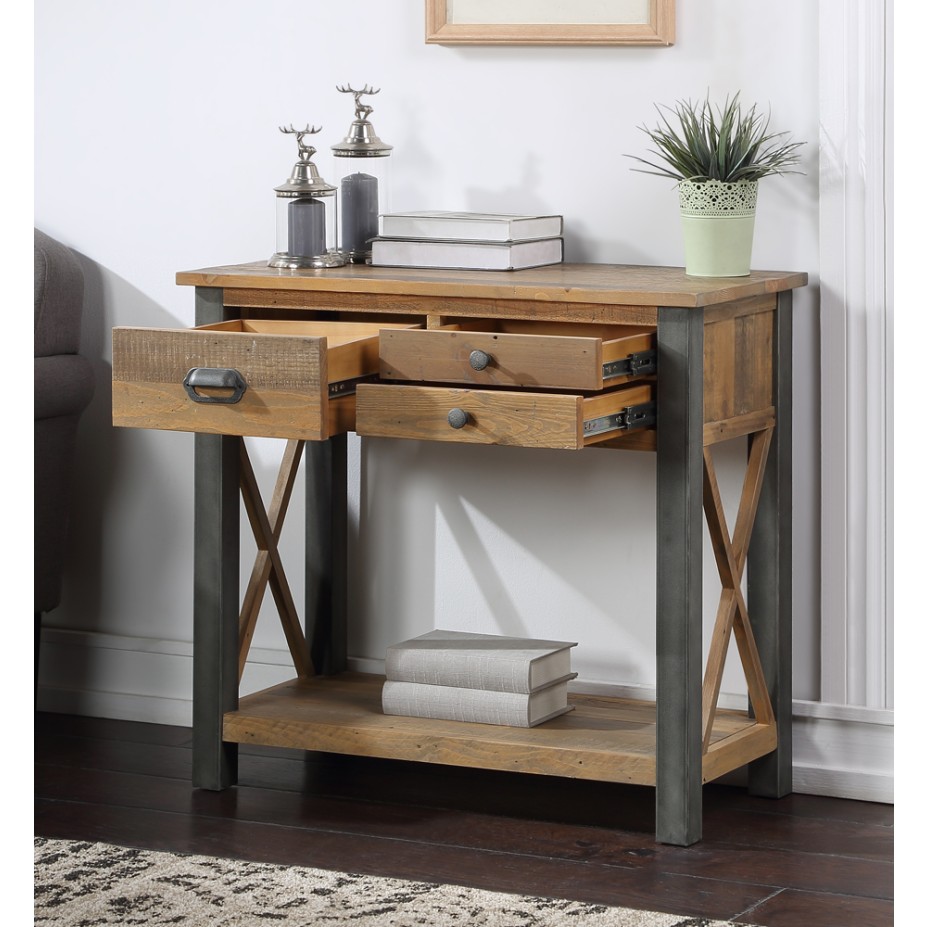 Urban Elegance - Reclaimed Small Console Table Urban Elegance - Reclaimed Small Console Table