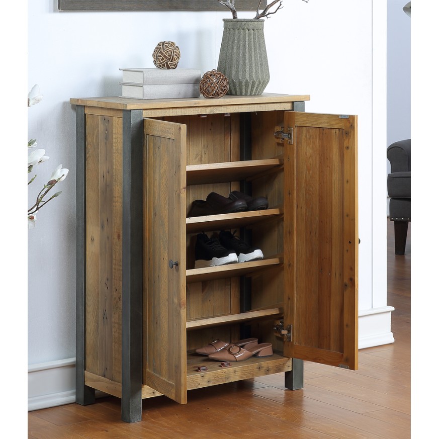 Urban Elegance - Reclaimed Small Shoe Storage Cupboard Urban Elegance - Reclaimed Small Shoe Storage Cupboard