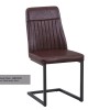 Urban Elegance Brown Leather Dining Chair