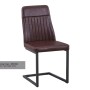 Urban Elegance Brown Leather Dining Chair