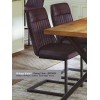 Urban Elegance Brown Leather Dining Chair