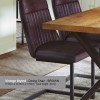 Urban Elegance Brown Leather Dining Chair