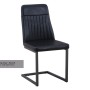 Urban Elegance Black Leather Dining Chair