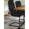 Urban Elegance Black Leather Dining Chair