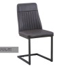 Urban Elegance Grey Leather Dining Chair