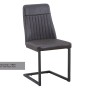 Urban Elegance Grey Leather Dining Chair