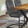 Urban Elegance Grey Leather Dining Chair