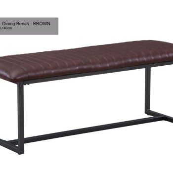 Urban Elegance Brown Leather Bench