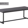 Urban Elegance Grey Leather Bench