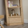 Z Oak Designer 1 Drawer Narrow Bookcase