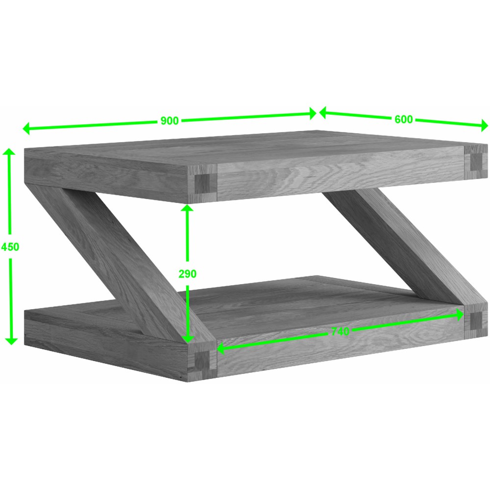 Z Oak Designer 3X2 Coffee Table Z Oak Designer 3X2 Coffee Table