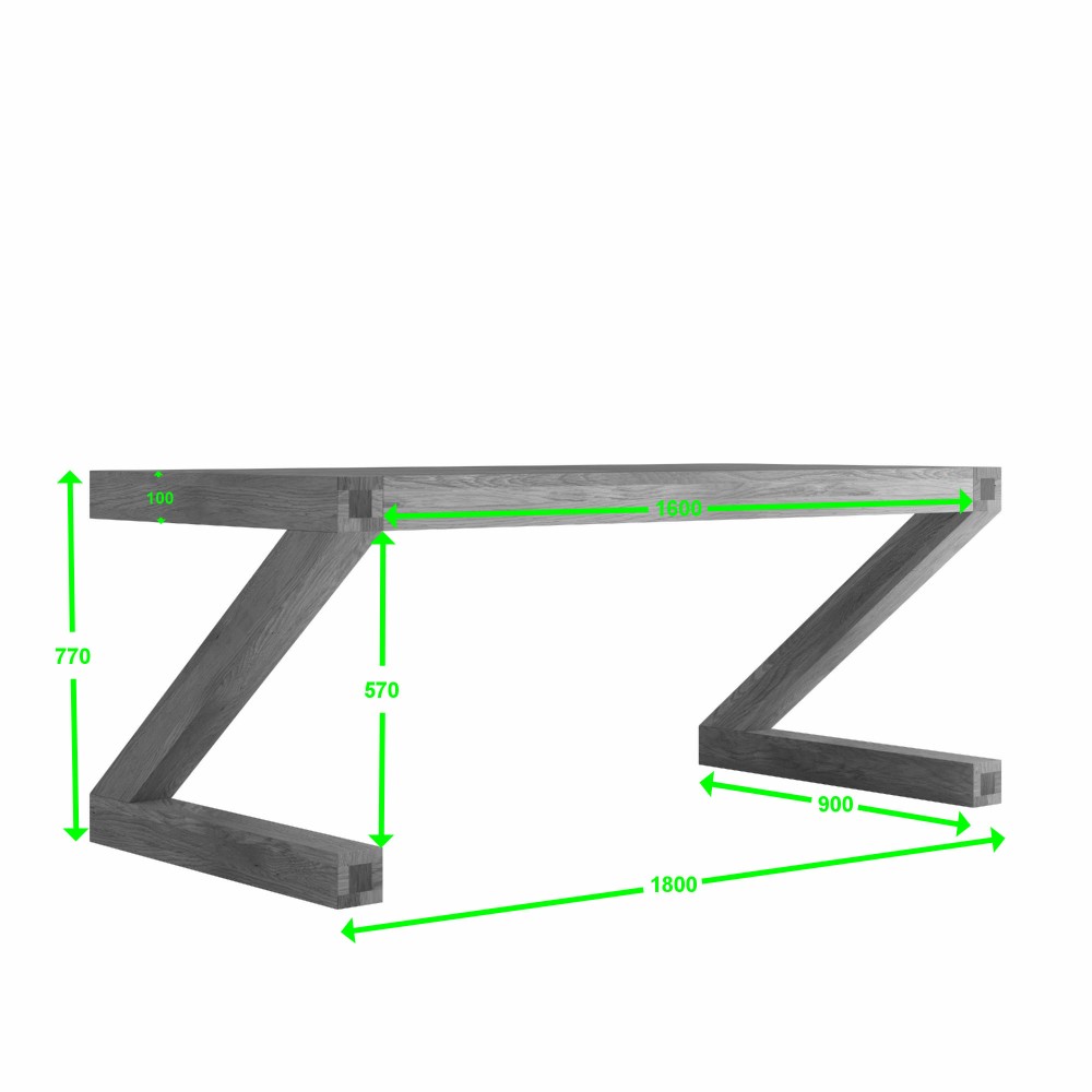 Z Oak Designer 6X3 Dining Table Z Oak Designer 6X3 Dining Table
