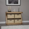 Z Oak Designer Basket Console Table 