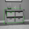 Z Oak Designer Basket Console Table 