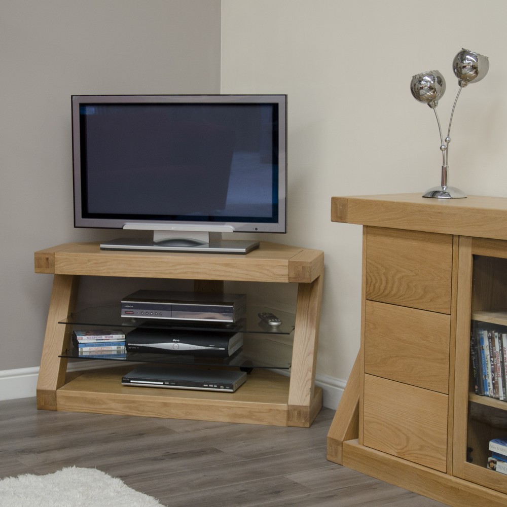 Z Oak Designer Corner TV Unit