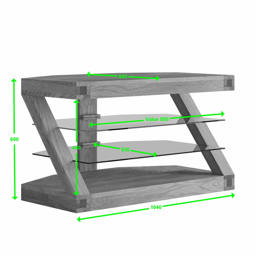 Z Oak Designer Corner TV Unit
