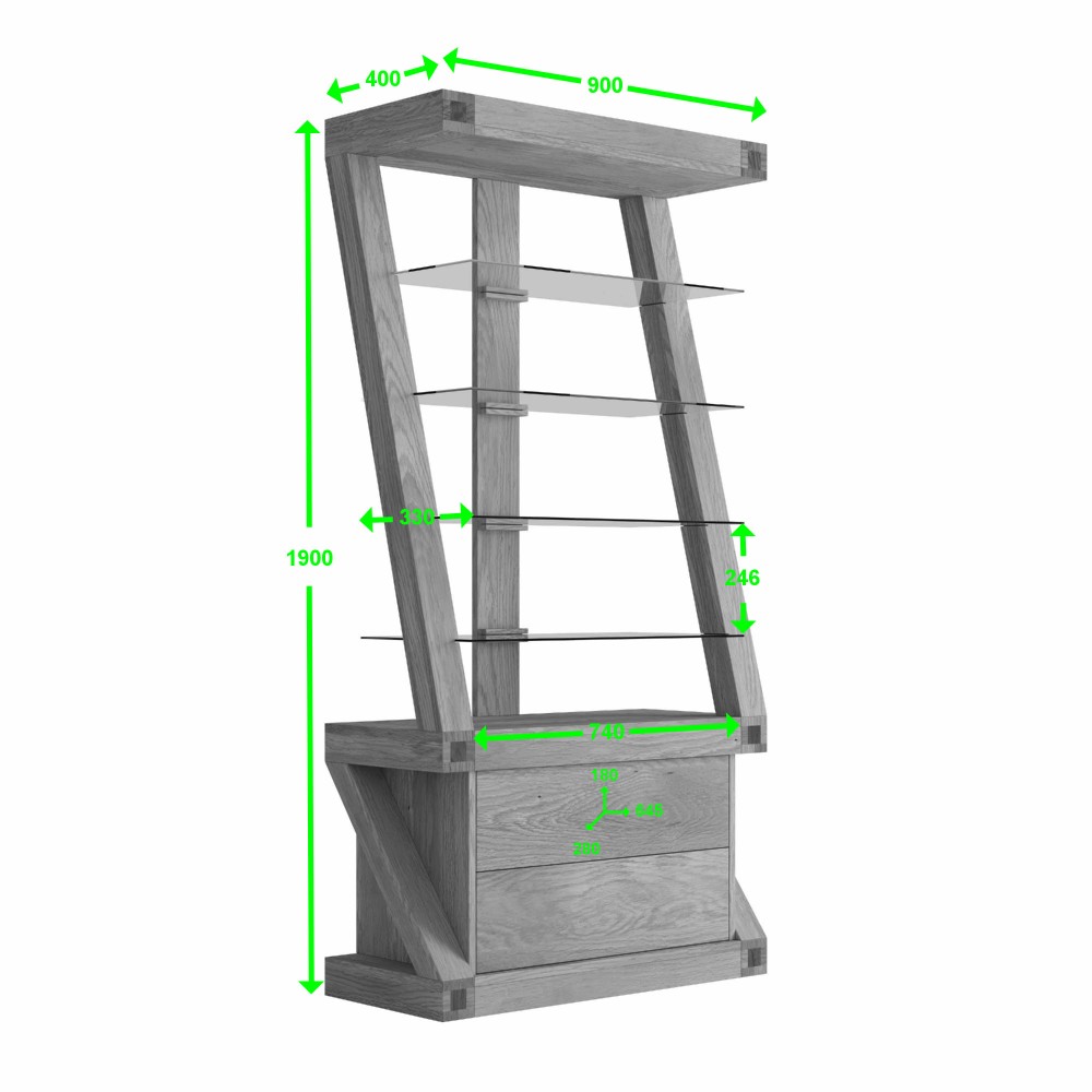 Z Oak Designer Display Cabinet Z Oak Designer Display Cabinet