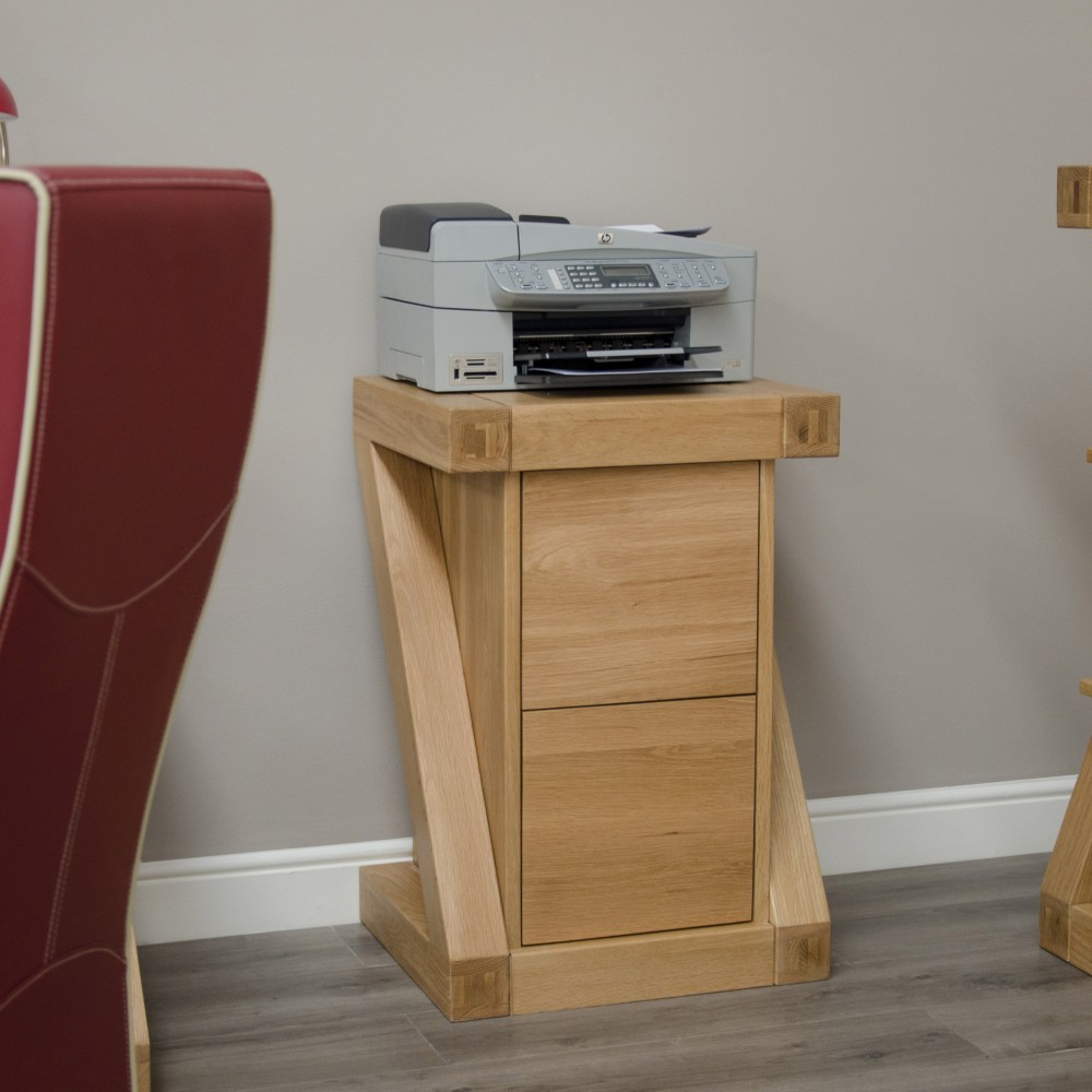 Z Oak Designer File Cabinet
