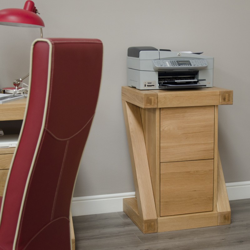 Z Oak Designer File Cabinet