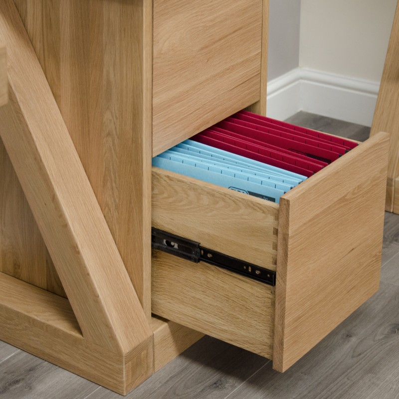 Z Oak Designer File Cabinet