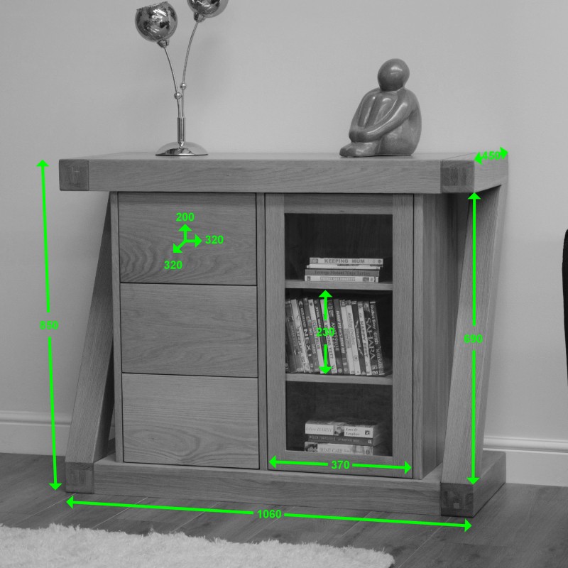 Z Oak Designer Glazed Chest