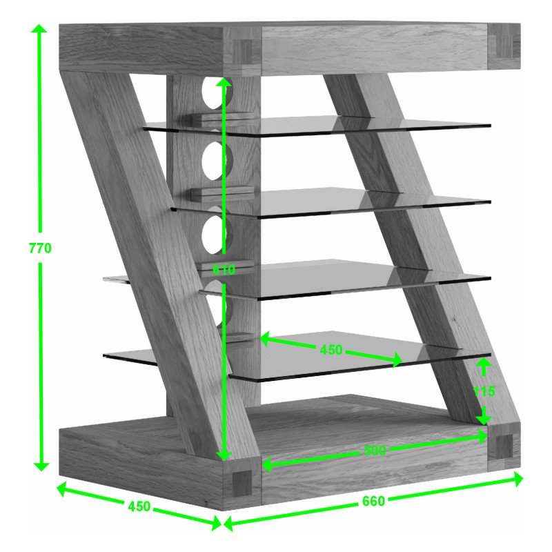Z Oak Designer HIFI Unit