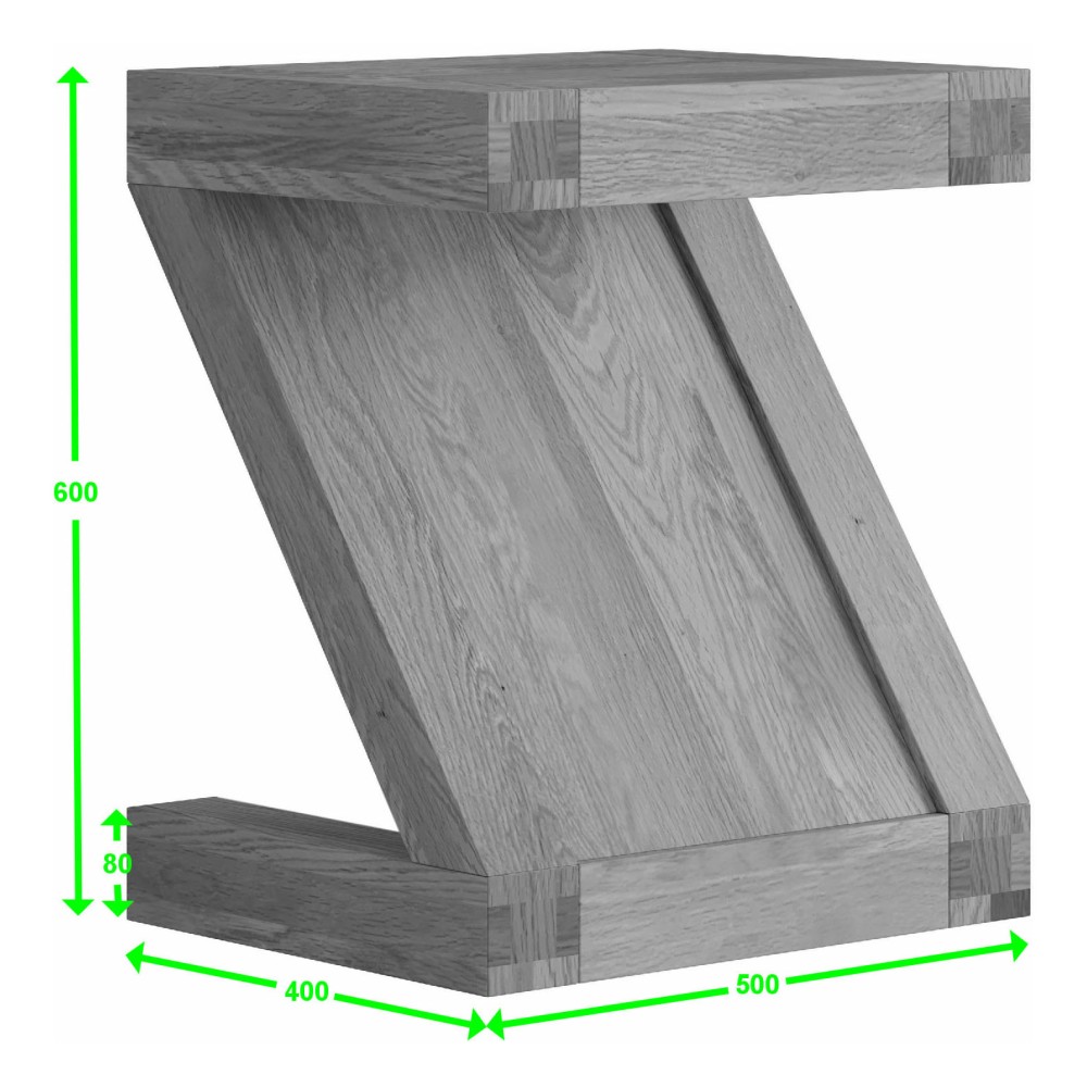Z Oak Designer Lamp Table Z Oak Designer Lamp Table