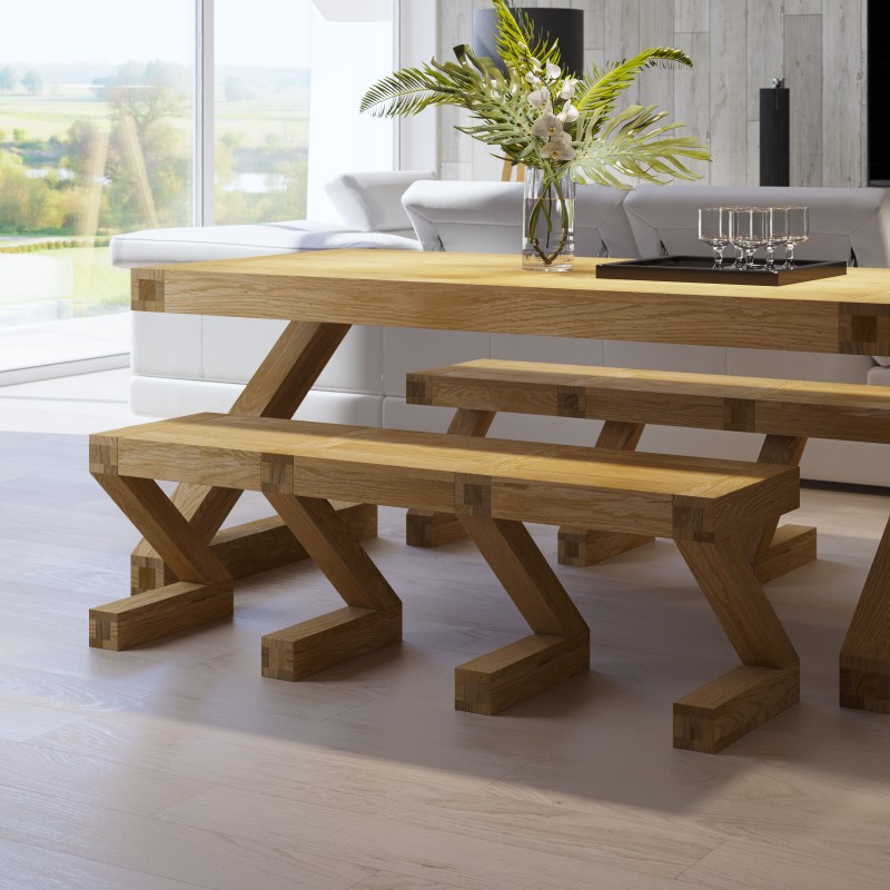 Z Oak Designer Large Bench