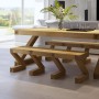 Z Oak Designer Large Bench