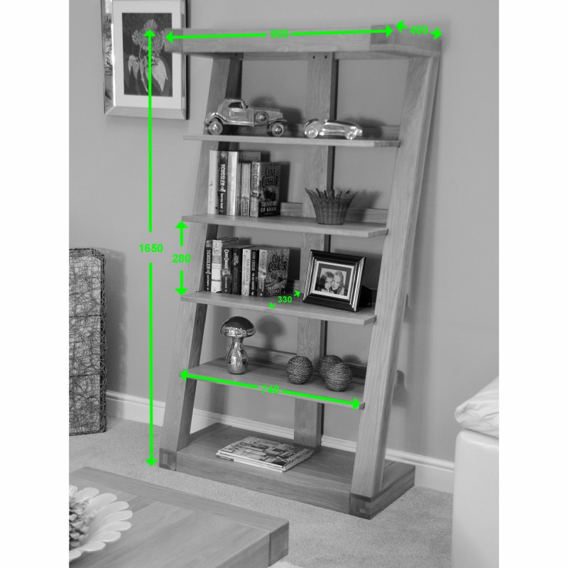 Z Oak Designer Large Bookcase