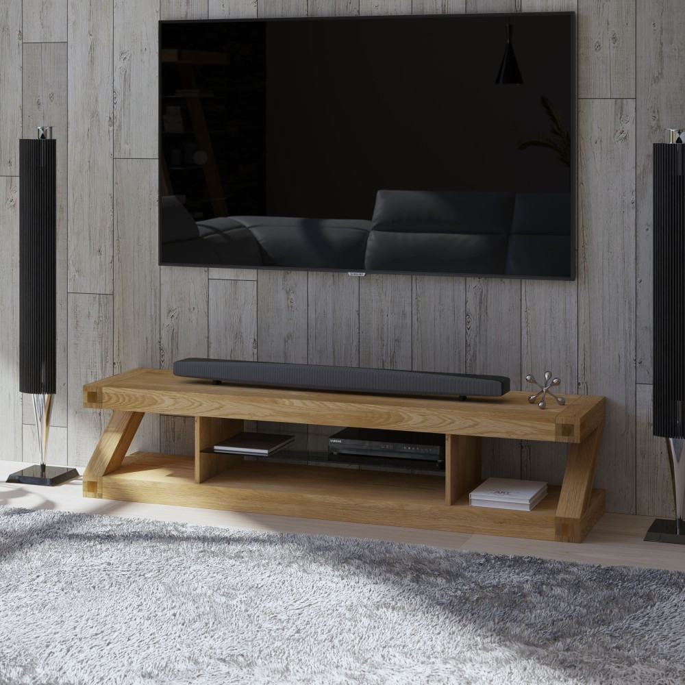 Z Oak Designer Large Plasma TV Unit