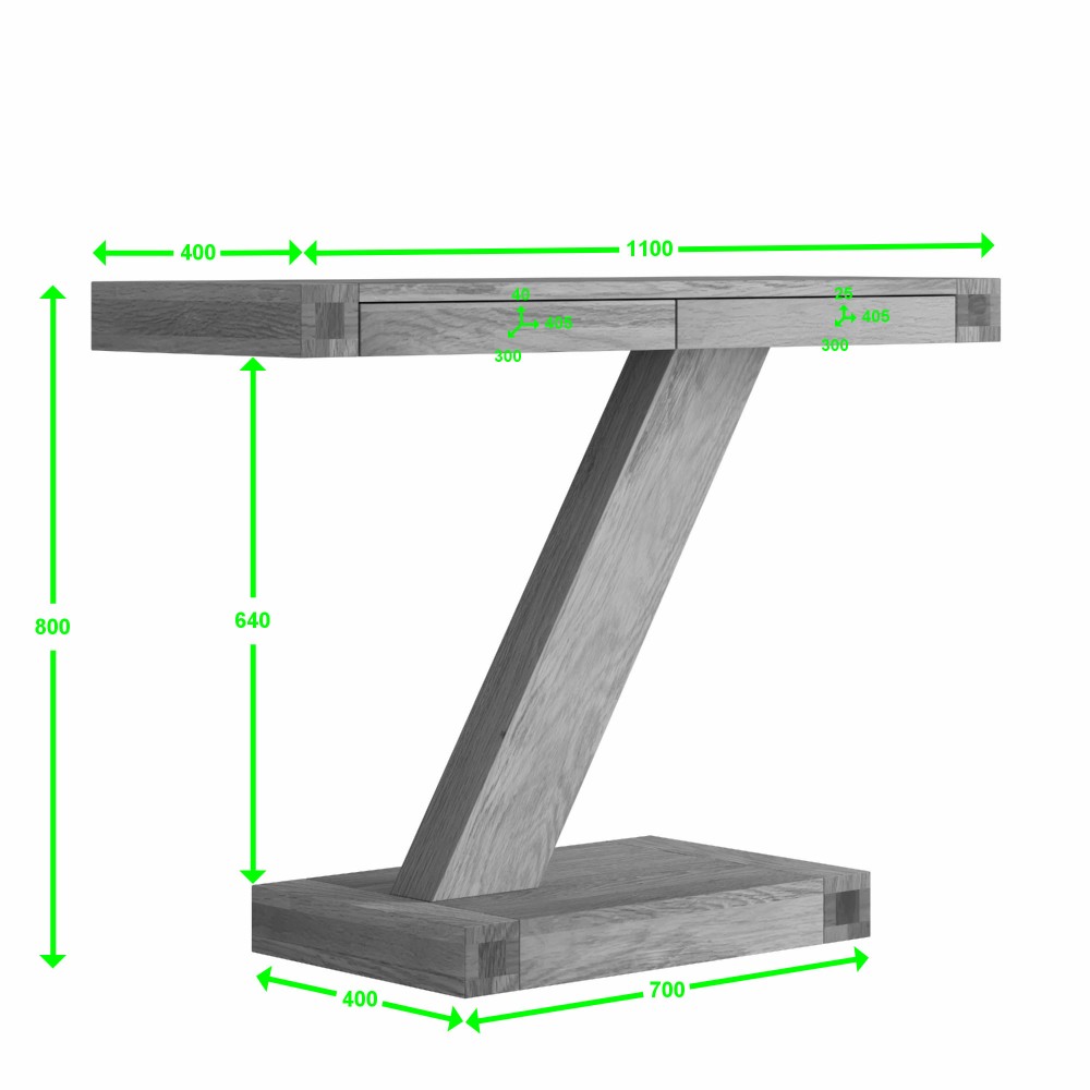 Z Oak Designer Modern Console Unit