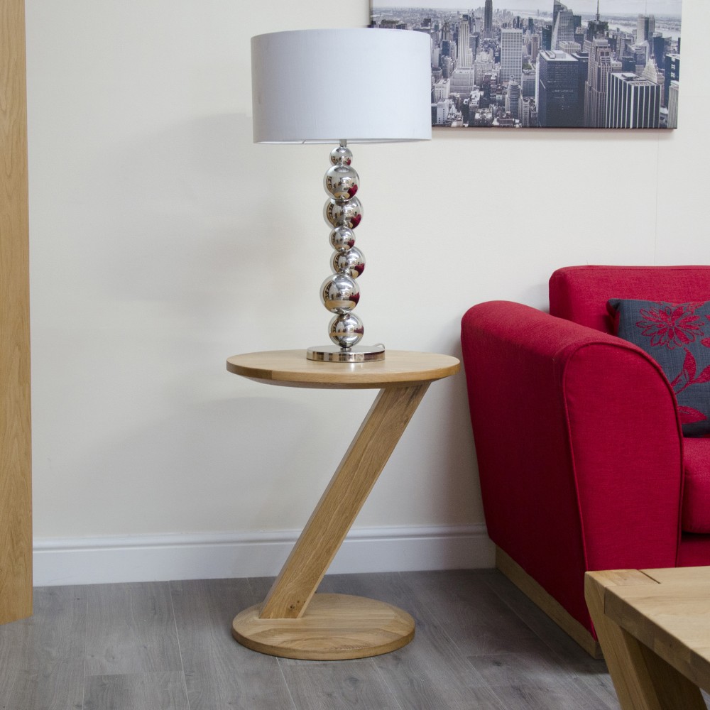 Z Oak Designer Modern Lamp Table
