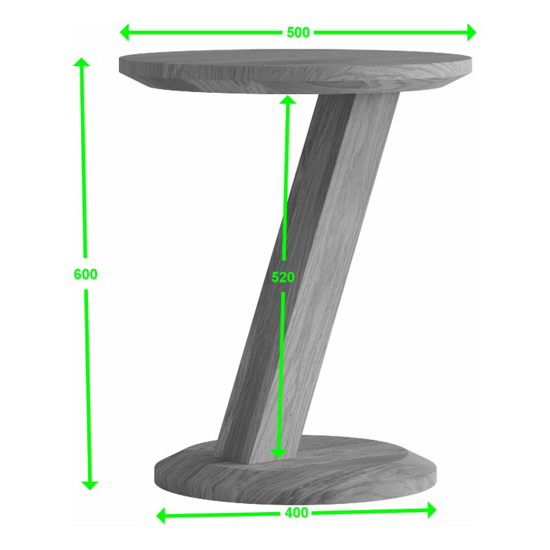 Z Oak Designer Modern Lamp Table