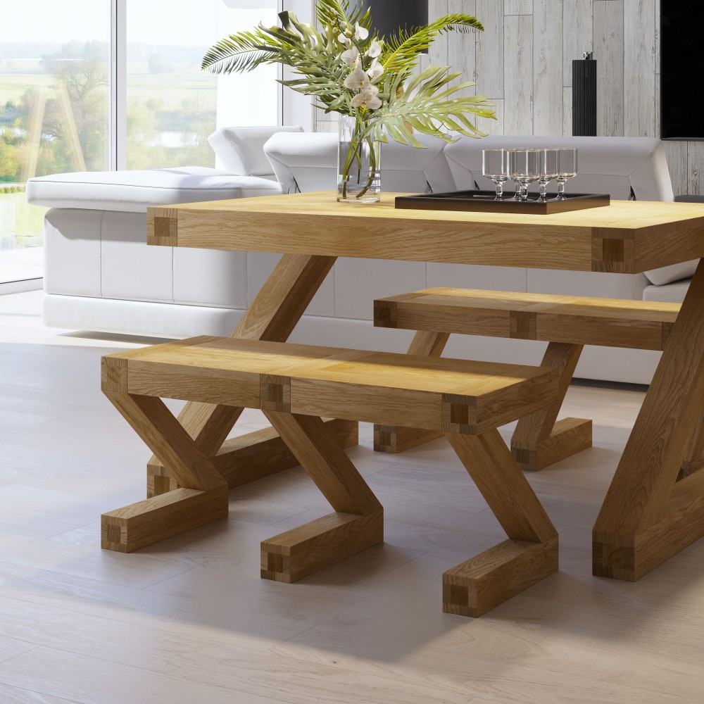 Z Oak Designer Small Bench