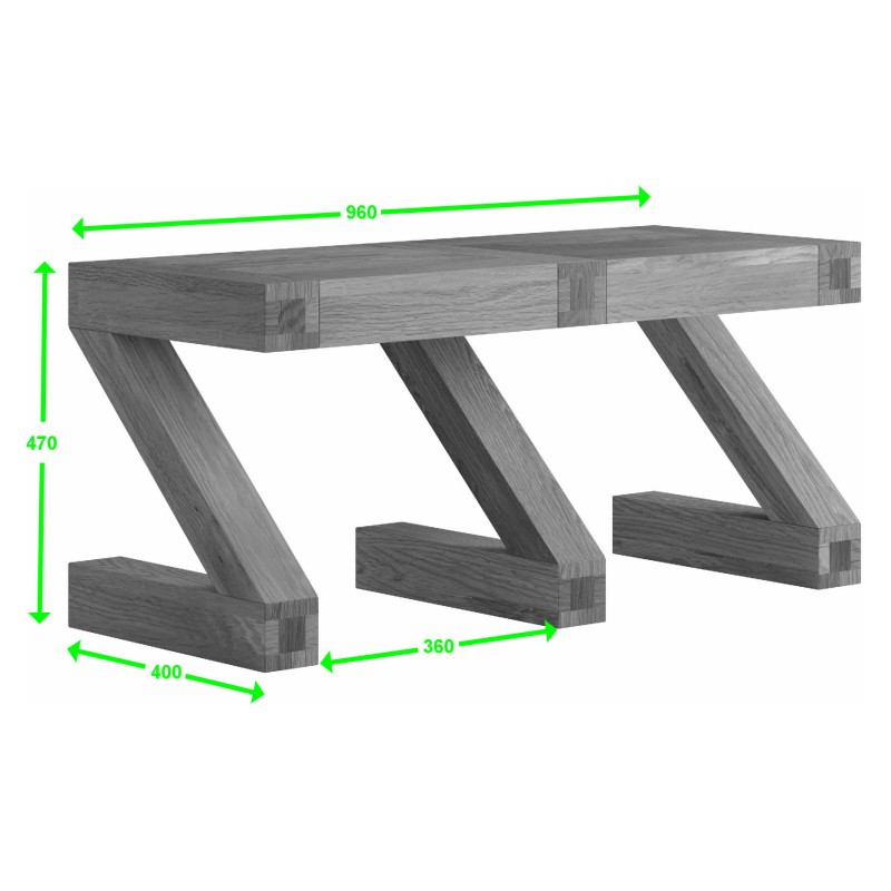 Z Oak Designer Small Bench