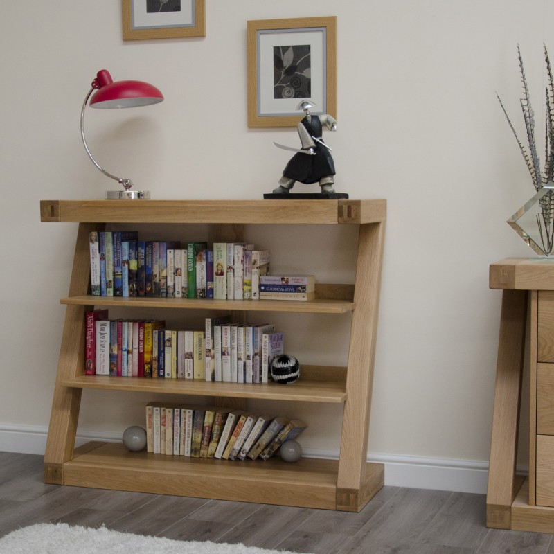 Z Oak Designer Small Bookcase