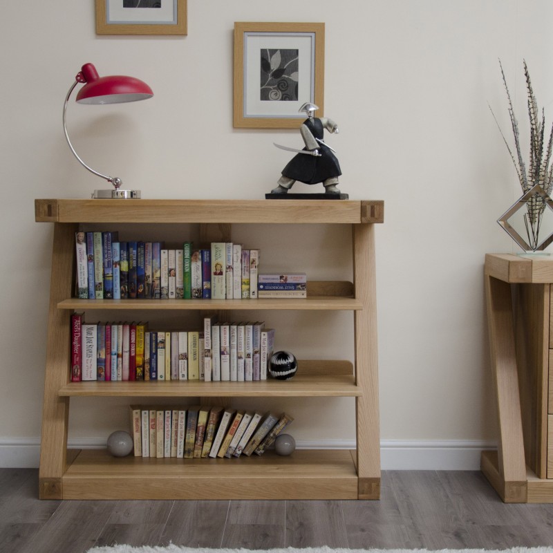 Z Oak Designer Small Bookcase